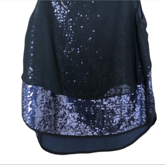Amanda Uprichard Sapphire blue/navy sequined Top S - Picture 4 of 10